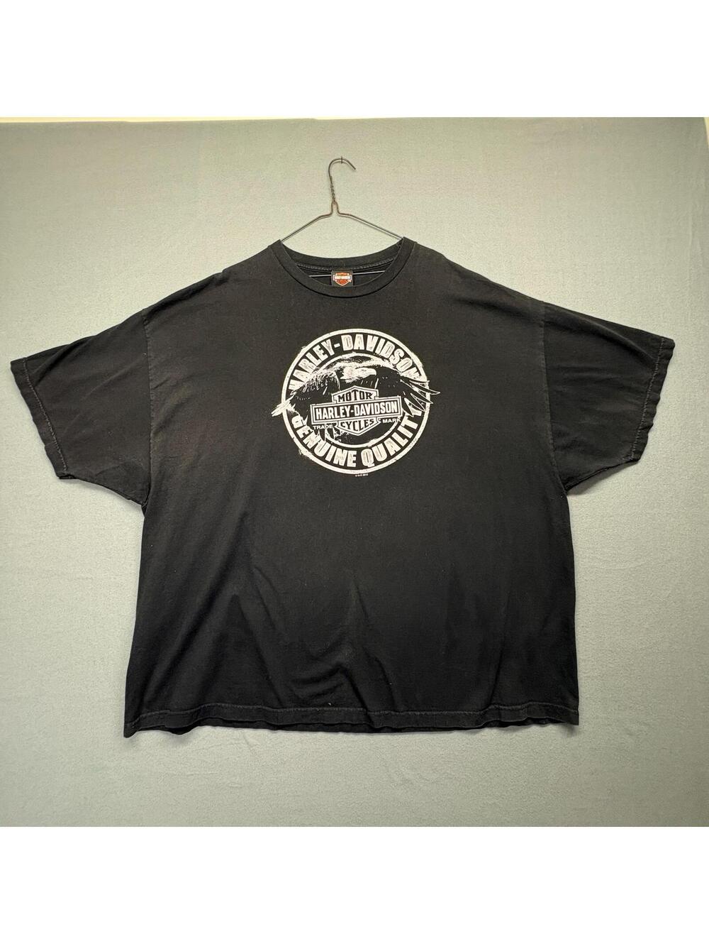 Harley-Davidson T-Shirt 5XL Black Double Sided